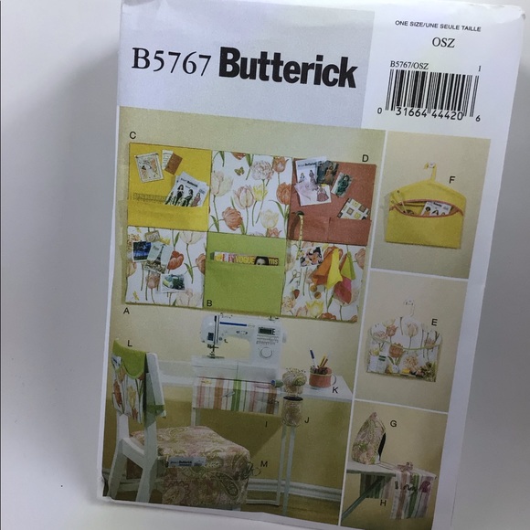 Butterick Pattern B5767:  SEWING ROOM ORGANIZERS NWT - Picture 8 of 8
